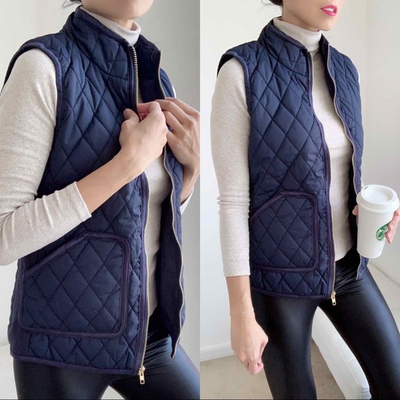 CHICBOMB Jackets & Blazers - LUXE QUILTED VEST - NAVY